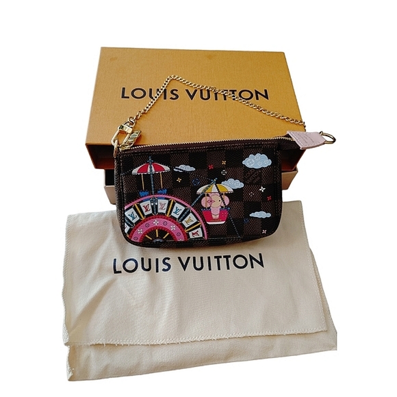 Louis Vuitton Handbags - Louis Vuitton Damier Ebene Vivienne Holiday Mini Rose Ballerine